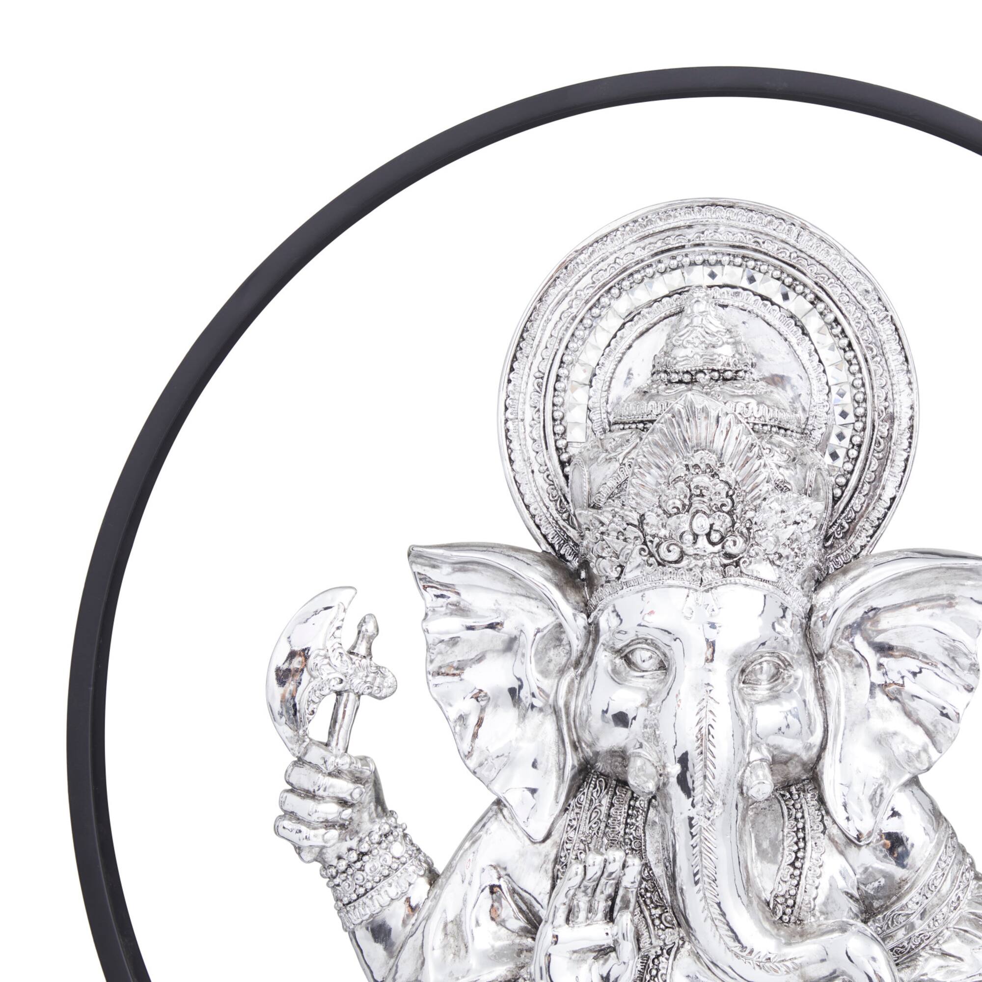 22" Black Polystone Eclectic Buddha